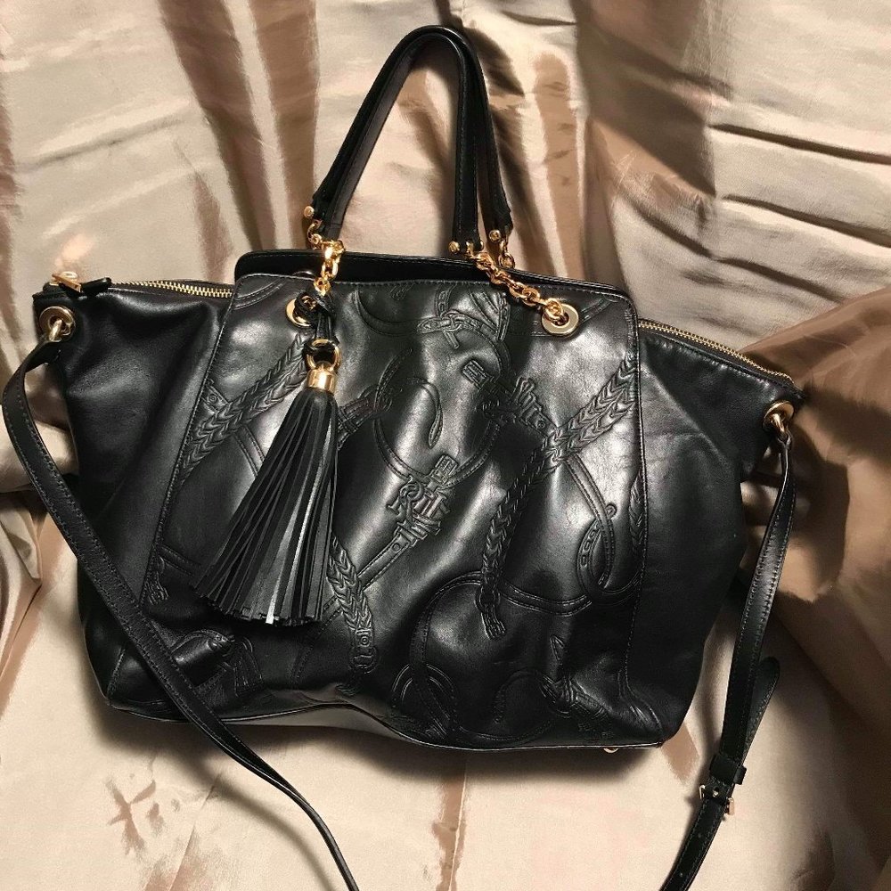 Ralph Lauren black leather bag